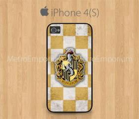 iPhone 4 Case, iPhone 4S Case White, Hufflepuff School Crest